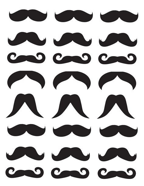 Printable Moustaches